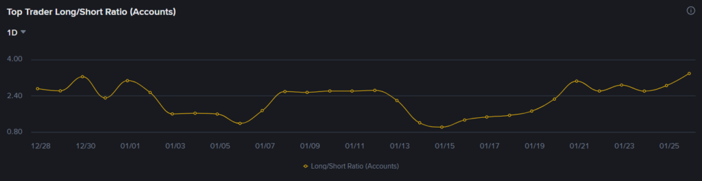 Top Trader Long/Short Ratio (Accounts)